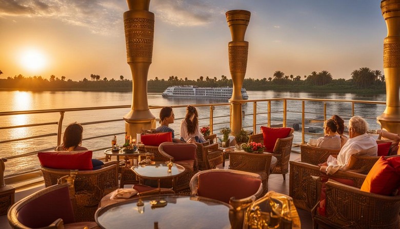 Du thuyền sông Nile nhìn từ boong tàu giữa Luxor và Aswan
